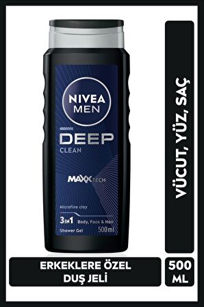 Nivea MEN Erkek Deep Dimension Duş Jeli 500ml ve Sprey Deodorant Fresh Active150ml, Damat Bohça Çeyiz Seti