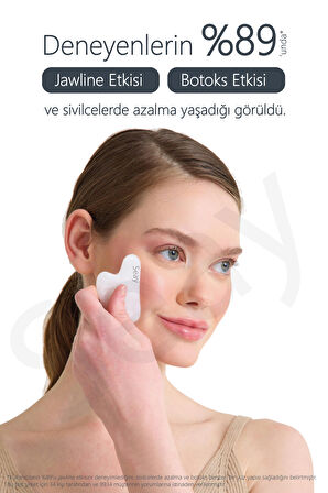Kristal Kuvars Kalp Gua Sha Yüz Masaj Aleti Değerli Doğal Taş Sertifikalı