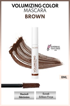 Volumizing Color Hacim ve Uzatma Etkili Renkli Maskara - Kahverengi