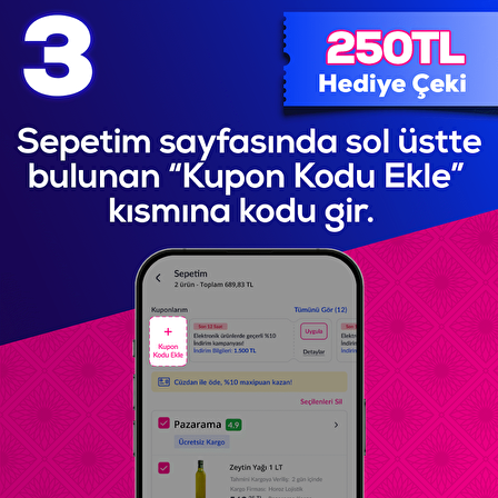 Pazarama Hediye Çeki 250 TL
