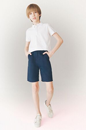 DeFacto Erkek Çocuk Cepli Basic Düz Gabardin Şort C2955A825SMNV135