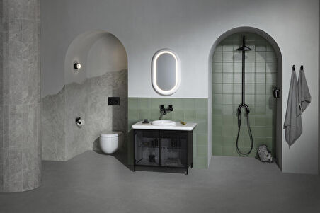 VitrA Liquid 66742 Lavabo Dolabı, Ayaklı, Metal Kapaklı, 100 cm