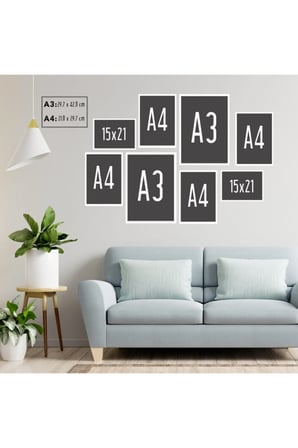 8 Adet Dekoratif Fotoğraf Çerçeve Seti