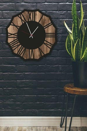 Dekoratif Modern Ahşap Duvar Saati