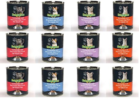 Econature Karışık Kedi Konservesi 12 Adet * 400Gr