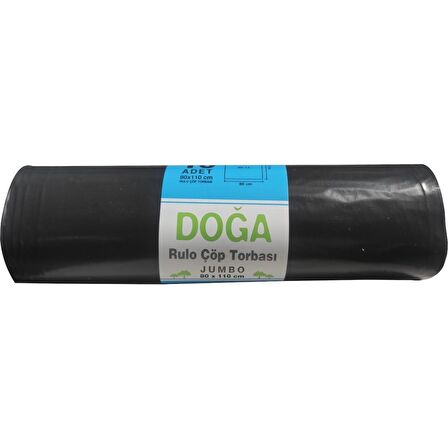 Ecoplast Battal Boy Çöp Torbası Poşeti - 400 Gr. - 90 Litre - 80 x 110 Cm / 10 Adetlik 10 Rulo