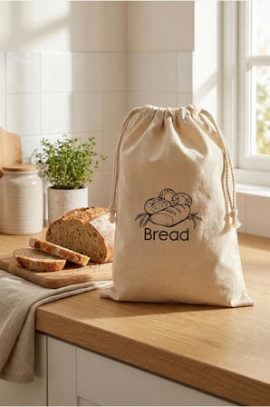 Sağlıklı Ekmek Torbası -40x50 Ekmek Kesesi Baskılı