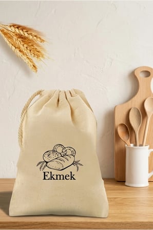Sağlıklı Ekmek Torbası-ekmek Kesesi Baskılı 40x50
