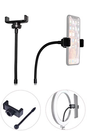 Ring Light Çekim Işığı Telefon Tutma Aparatı 360° Dönebilen Telefon Tutucu Aparat