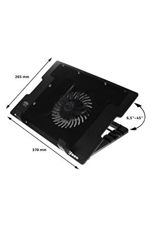 Dizüstü Bilgisayar Standı Işıklı Laptop Soğutuculu Stand 5 Kademeli 9''/17'' NOTEBOOKLAR İLE UYUMLU