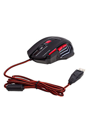 Optik Kablolu Mouse 800/1200/1600/2400 DPI Gaming Mouse & Mouse Pad Seti Yüksek Hassasiyet  7 Tuşlu