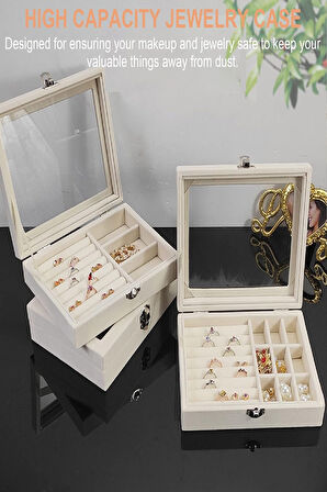 Taşınabilir Takı Kutusu Seyahat Tipi Mücevher Çantası Kolye Yüzük Küpe Organizer Takı Düzenleyici