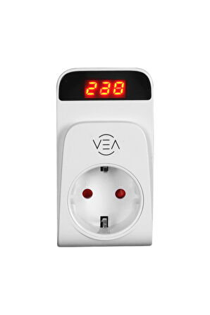 Tekli Akım Korumalı Priz Dijital Ekranlı 15A 3520W Aşırı Gerilim Koruma CE Sertifikalı