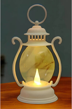 Dekoratif Masaüstü Alev Efektli Led Mum Düğün Organizasyon Dekor Fener şekilli Led Mum Lamba