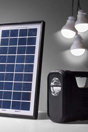 Güneş Panelli Çok Fonksiyonlu Taşınabilir Güneş Enerjili Solar Işık Solar Aydınlatma Ve Şarj Ünitesi