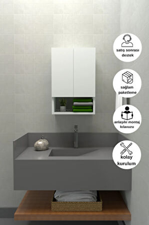 Banyo Ecza Dolabı Havlu Dolabı Makine Üstü Dolap