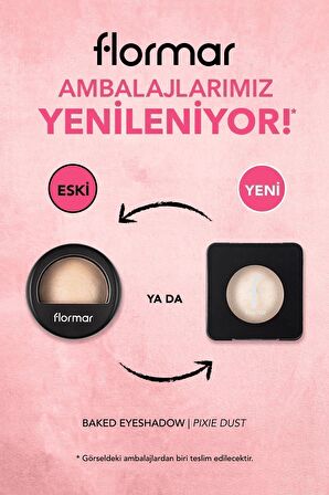 Flormar Yoğun Işıltılı Göz Farı - Baked Eyeshadow -005 Pixie Dust- 8682536052429