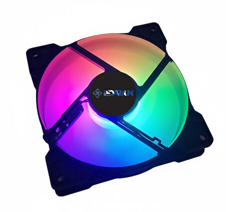 DARYUN 12Cm Kasa İçi Uyumlu Rainbow led Fanlı Molex 4 Pin Soket Fan