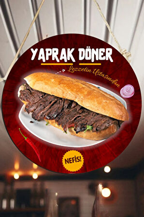 Et Döner Salonu için Çift Taraflı Karşılama Tabelası, Döner Dükkanı Kapı Duvar Tablo Pano Süs Dekoru