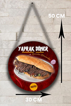 Et Döner Salonu için Çift Taraflı Karşılama Tabelası, Döner Dükkanı Kapı Duvar Tablo Pano Süs Dekoru