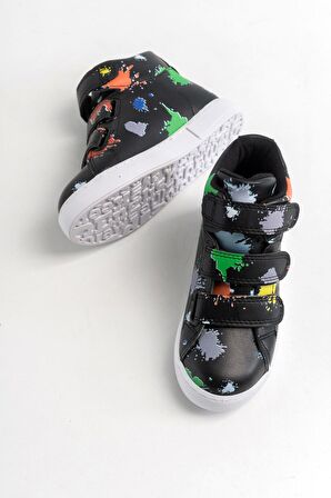 Mnpc  Erkek Çocuk Siyah Suni Deri Çocuk Bot