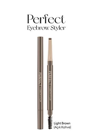 Uzun Süre Kalıcı Asansörlü Kaş Kalemi  Perfect Eyebrow Styler (Light Brown)