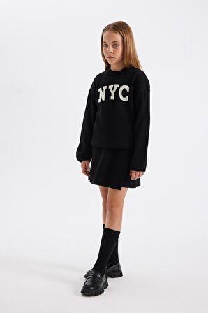 DeFacto Kız Çocuk Siyah Basic Düz Okul Şort Etek A7172A824WNBK27