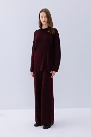 DeFacto Triko Pantolon Regular Fit Beli Lastikli Cepli Düz Basic Düz Paça D7511AX24WNBR171