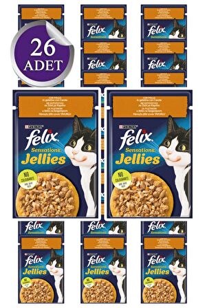 FELİX Felix Sensations Tavuklu&havuçlu 26x 85 Gr (yeni Paket )