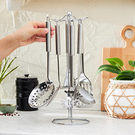 Karaca Apricot Chef 7 Parça Standlı Servis Seti