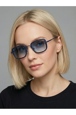 Edda Small Köşeli UV400 Koruma Metal Çerçeve Kasa ve Sap Küçük Güneş Gözlüğü Pinterest model