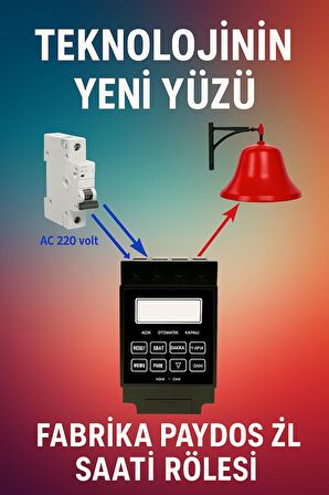 Zkm 02 İşyeri Fabrika Paydos Mola Saati Zil Rölesi