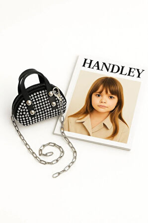 Işıltılı Taşlı Mini Kız Çocuk Çantası – Zincir Askılı Şık Parti & Günlük Model