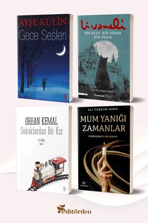 Gece Sesleri/Ayşe Kulin - Bir Kedi, Bir Adam, Bir Ölüm/Zülfü Livaneli - Sokaklardan Bir Kız/Orhan Kemal - Mum Yanığı Zamanlar