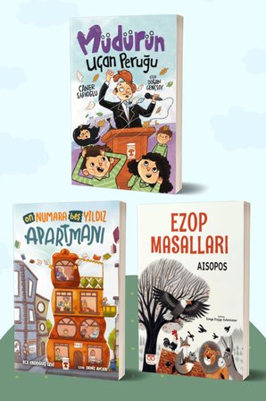 Müdürün Uçan Peruğu/Caner Sarıoğlu - On Numara Beş Yıldız Apartmanı/Ece Erdoğuş Levi - Ezop Masalları/Aisopos