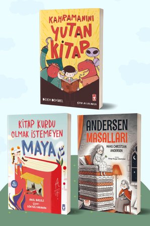 Kahramanını Yutan Kitap/Didem Demirel - Kitap Kurdu Olmak İstemeyen Maya/Anıl Basılı - Andersen Masalları/Hans Christian Andersen