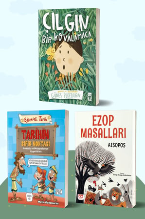 Çılgın Bir Kovalamaca/Güneş Bloedorn - Tarihin Sıfır Noktası Eğlenceli Tarih/Metin Özdamarlar - Ezop Masalları/Aisopos