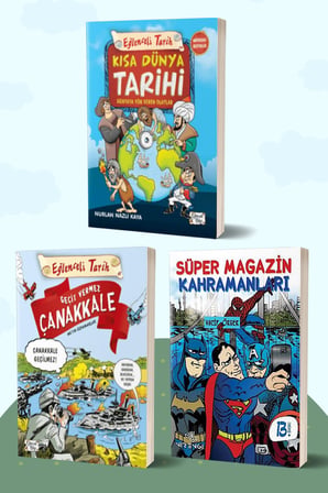 Kısa Dünya Tarihi Dünyaya Yön Veren Olaylar/Nurlan Nazlı Kaya - Geçit Vermez Çanakkale/Metin Özdamarlar - Süper Magazin Kahramanları/Vacip Örger