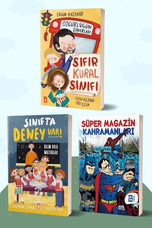 Sıfır Kural Sınıfı & Özgürlüğün Sınırları/Ergün Kazanır - Sınıfta Deney Var! Bilim Dolu Maceralar/Süleyman Dilmen - Süper Magazin Kahramanları/Vacip Örger