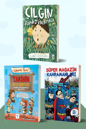 Çılgın Bir Kovalamaca/Güneş Bloedorn - Tarihin Sıfır Noktası Eğlenceli Tarih/Metin Özdamarlar - Süper Magazin Kahramanları/Vacip Örger