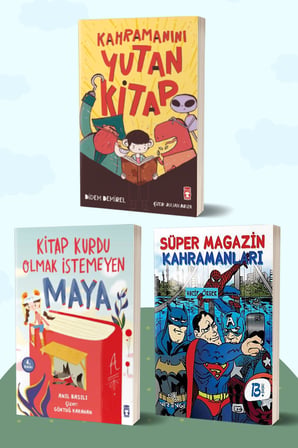 Kahramanını Yutan Kitap/Didem Demirel - Kitap Kurdu Olmak İstemeyen Maya/Anıl Basılı - Süper Magazin Kahramanları/Vacip Örger