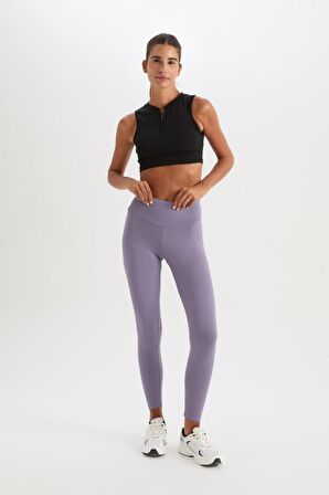 DeFactoFit Yüksek Bel Beli Saran Esnek Basic Düz Sporcu Tayt B4147AX25SPPR505