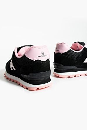 Hammer Jack Siyah - Pembe Kadın Sneaker 102 19250-G