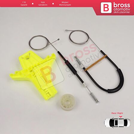 VW Amarok MK1 2H 2010-2022 4-Kapı Pickup 2H7839402 İçin Elektrikli Arka Sağ Cam Kriko Tamir Seti