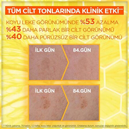 Garnier C Vitamini Parlak Günlük Güneş Koruyucu Fluid Yüz Kremi Görünmez Doku SPF50+ 40 ml