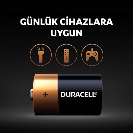 Duracell Alkalin D Büyük Boy Pil 2'li Paket (LR20 / MN1300)