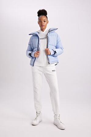 DeFactoFit Su İtici Şişme Mont Dik Yaka Fermuarlı Cepli Z1438AZ24SPBE571