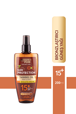 SOFTTO PLUS BRONZLAŞTIRICI GÜNEŞ YAĞI 15 SPF 200 ML