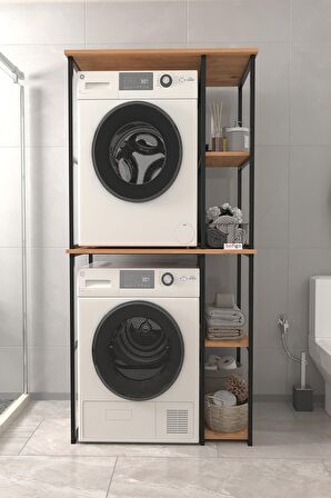 Bofigo Çamaşır Makinesi Dolabı Kurutma Makinesi Dolabı Metal Banyo Dolabı Mısra Çam