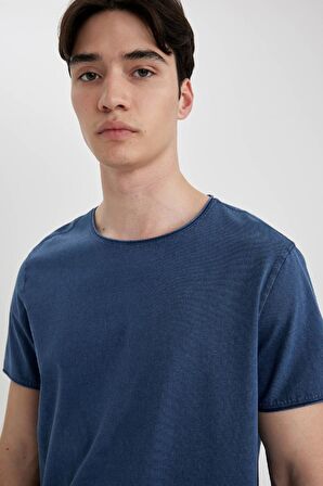 DeFacto Regular Fit Bisiklet Yaka Basic Düz Kısa Kollu Tişört B3491AX24SPIN233